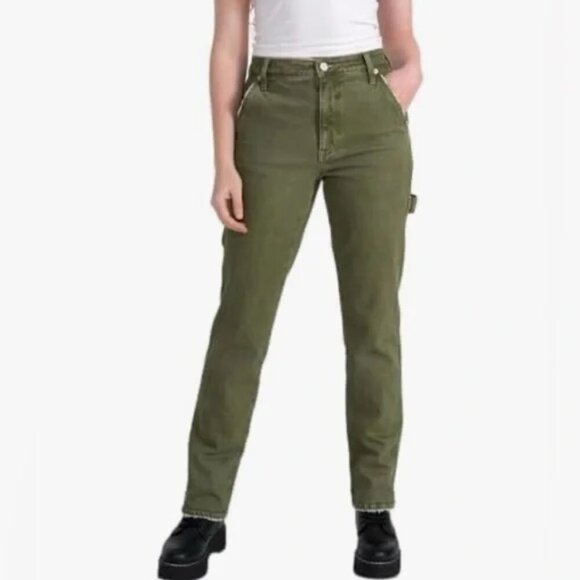 Seven7 7.7 Olive Green Carpenter Mid-Rise Jeans size 29 - Picture 9 of 10